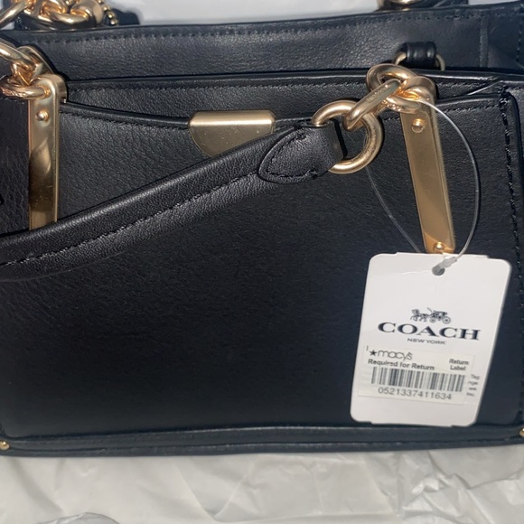 Mini Black Coach Leather Handbag - Picture 3 of 8